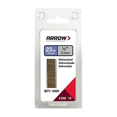 Arrow Fastener 1000PK 12 Pin Nail 23G12-1K